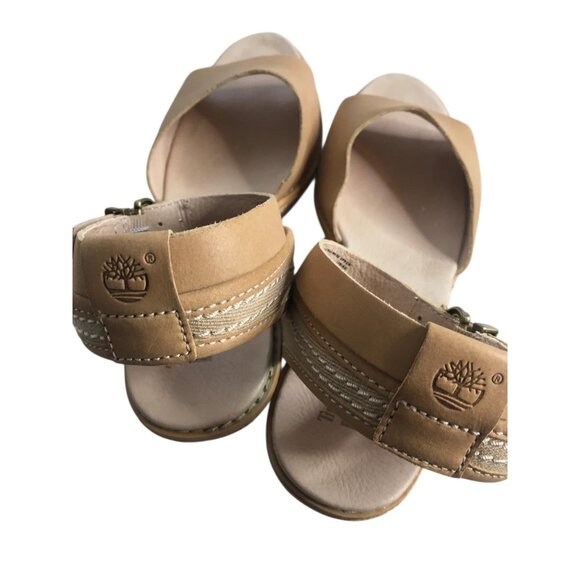 Timberland Earthkeepers Sandals Womens 7.5 Tan Wedge Cork Anti Fatigue Leather - Picture 2 of 14